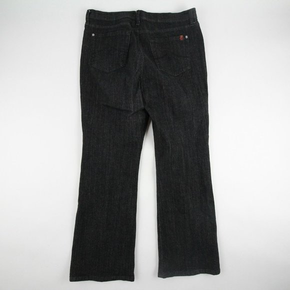 Jeanstar Womens Straight Jeans Black Denim Size 12 - Picture 11 of 12